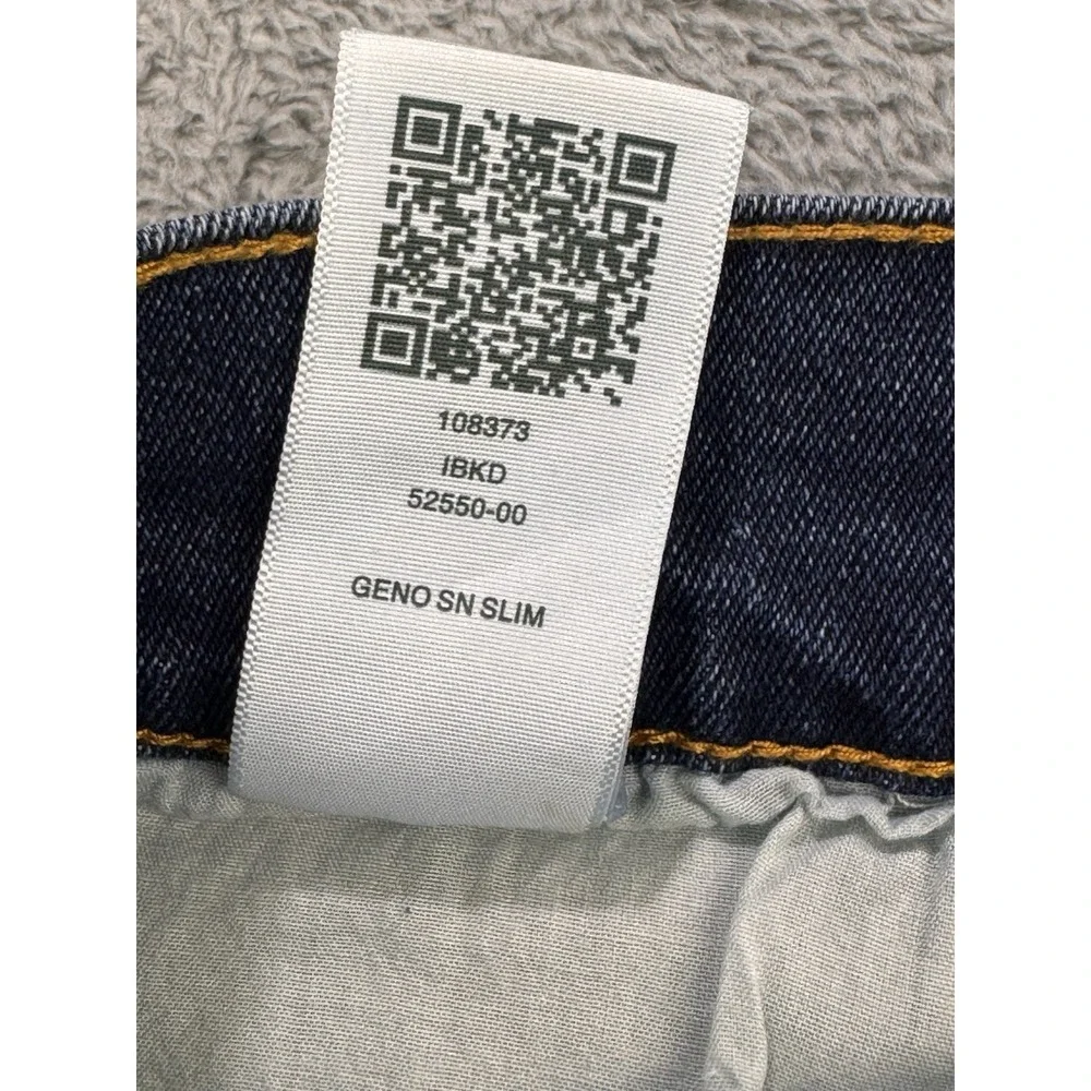 True Religion Geno Jeans Men 36x32 Blue Relaxed Slim‎ Distress Whiskered Denim